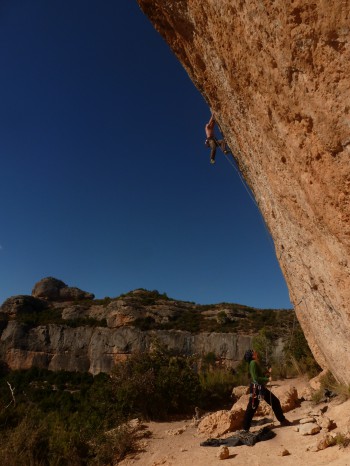Margalef Klettern, Foto: A. Grusser
