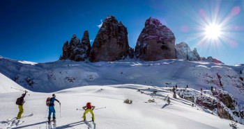 Während die Alpennordseite der Schneemangel plagt, werden südlich der Alpen in den Dolomiten Skitourenträume wahr. | Foto: Thomas Plank