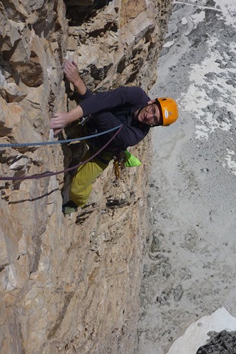 Klettern in den Dolomiten #1: "Ötzi trifft Yeti" an den Drei Zinnen. Die Tour befindet sich an der Kleinen Zinne und ist stetig überhängend. | Foto: David Lochner