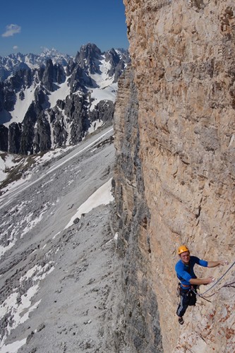 Klettern in den Dolomiten #2: "Cassin" am Preußtum. | Foto: David Lochner