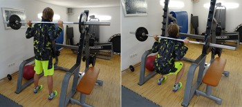 Kniebeuge Übung für die Freeride Fitness. | Foto: Lukas Ebenbichler