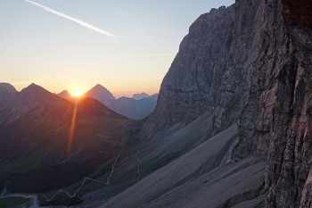 Laliderer Nordwand "Magic Line".| Foto: David Lochner