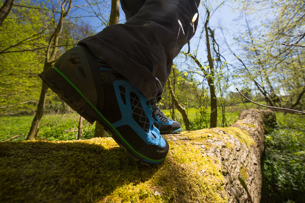 Motion Control, Memo Foam, gipex IronGrip: Im Praxistest zeigt sich, wieviel Technologie wirklich im Mammut Ridge High GTX steckt. | Foto: Björn Nehrhoff v. Holderberg