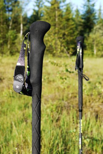 Auf geht's zum Stocktest! Die große Grifffläche des Leki Micro RCM lädt geradzu zum Testen ein. | Foto: Sebastian Krejci