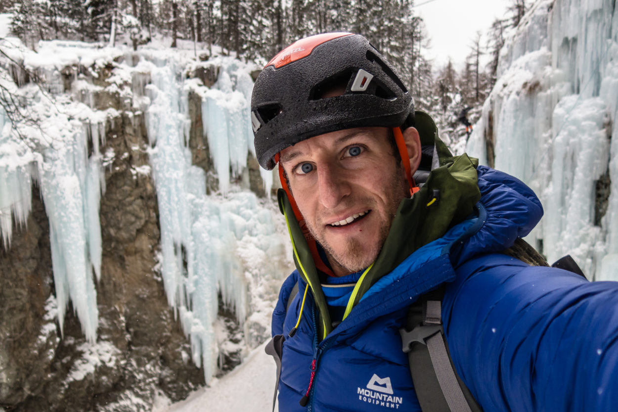 Franz Mösbauer hat das Mountain Equipment Skyline Jacket auch beim Eisklettern ausprobiert. | Foto: Franz Mösbauer