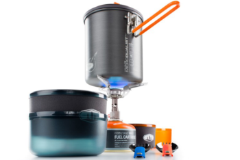 Die Bestandteile des GSI Halulite Microdualist Complete Kochsets. | Foto: GSI