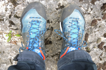Millet Amuri Test: In der Draufsicht erinnert der Zustiegsschuh stark an einen Kletterschuh.