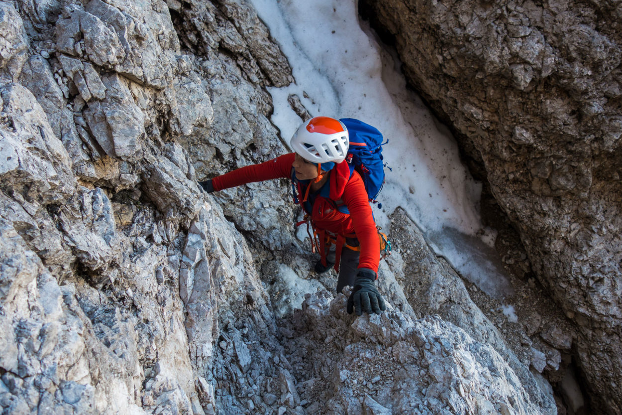 Der Sirocco in Aktion auf dem Langkofel. | Foto: Erika Spengler