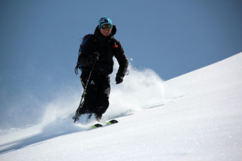 Lukas Ruetz` Urteil: Auch im Pulverschnee hat der Fischer Transalp 90 so einiges auf dem Kasten. | Foto: Lukas Ruetz