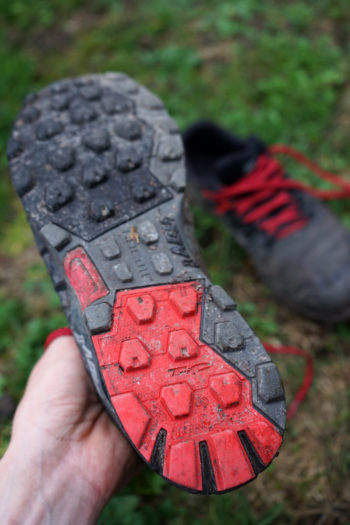 Die "Sticky Rubber"-Sohle des inov-8 Roclite 315 GTX krallt, dass es eine Freude ist. | Foto: Arnold Zimprich