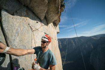 Ein Kletterer im Yosemite Nationalpark