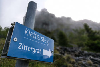 Beschilderung am Zittergrat
