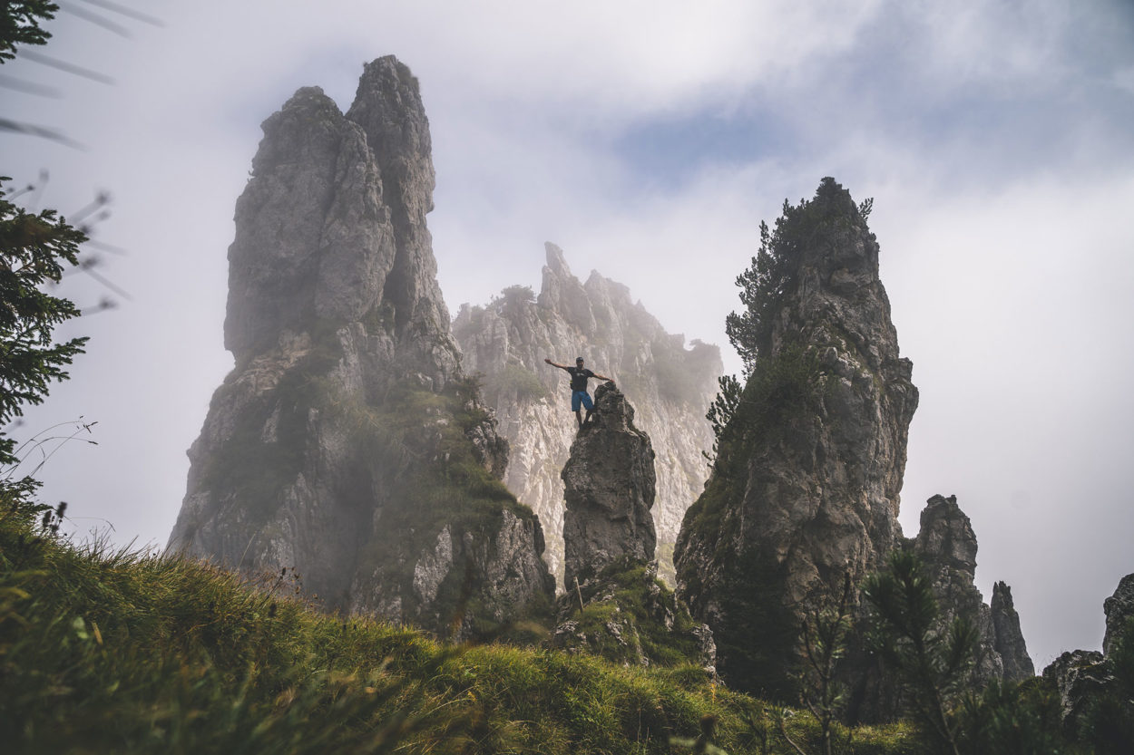 Aufstieg in die Palagruppe der Dolomiten
