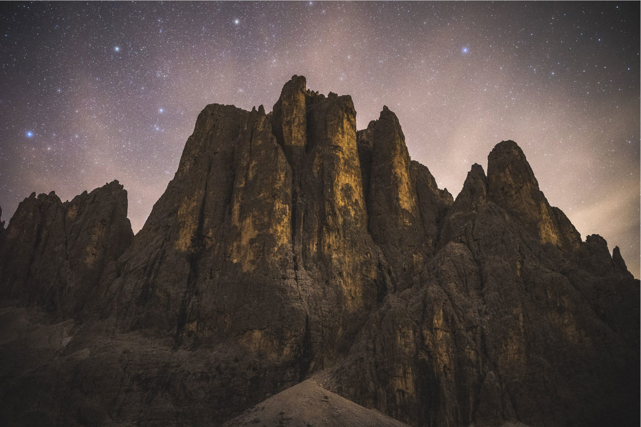 Sternenhimmel rund um das Rifugio Pradidali