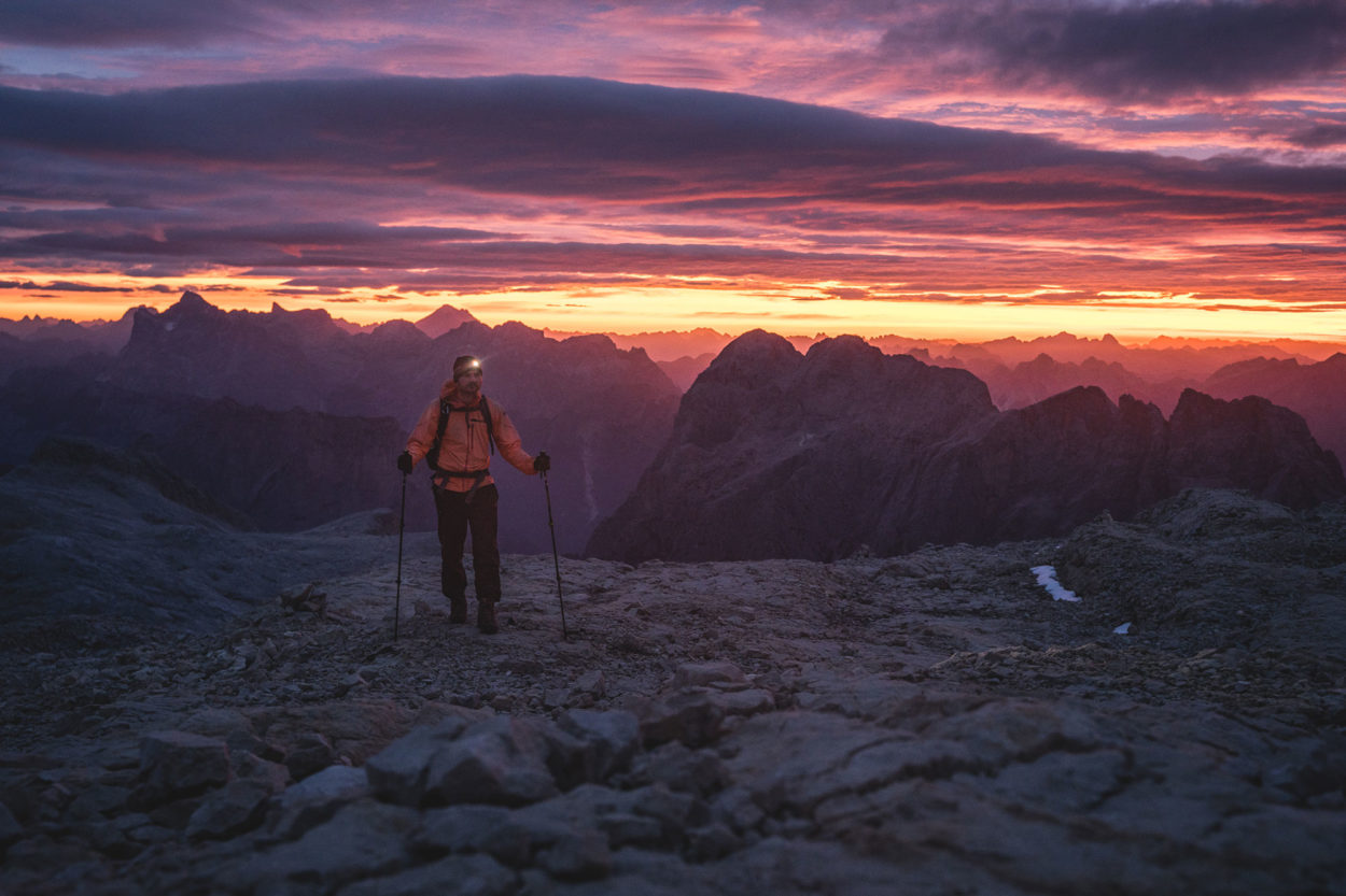 Sonnenaufgang auf der Cima La Fradusta