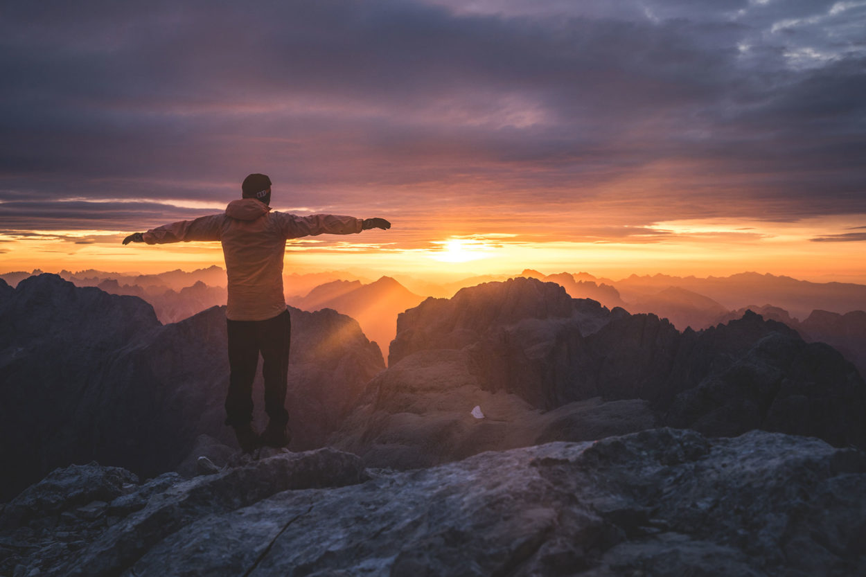 Sonnenaufgang auf der Cima La Fradusta
