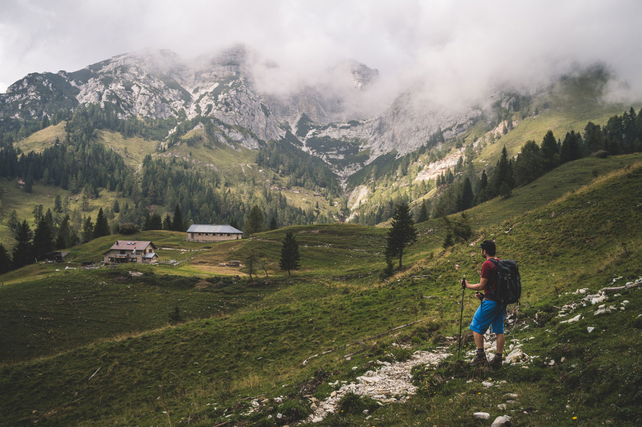 Blick auf das Rifugio Bruno Boz