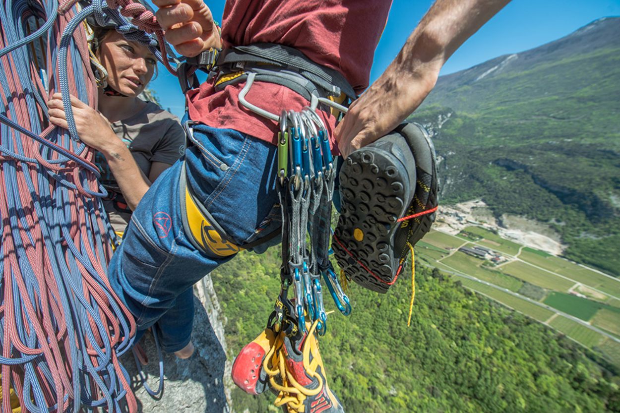 Auch für Kletterschuhe hat Vibram vier verschiedene Sohlenkonzepte parat. Am häufigsten kommen Vibram XS Grip 2 und XS Edge zum Einsatz. | Foto: La Sportiva/Calza